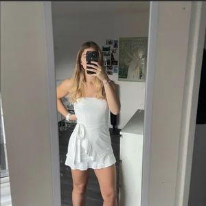 White Strapless Dress